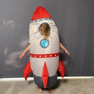 Kids Unisex Inflatable Rocket Ship Halloween Costume One Size Fits Most